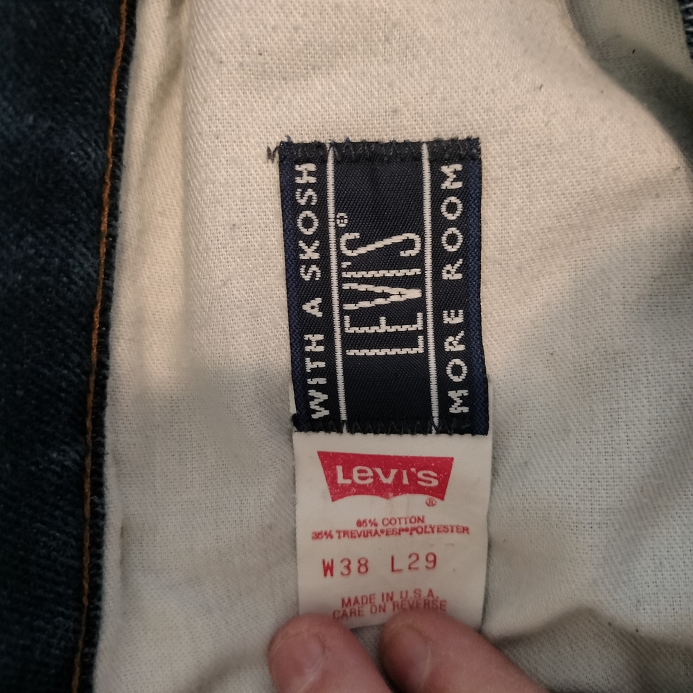Vintage Levi's Blue Jeans with Cactus Design Men's 36x27 - Picture 7 of 12
